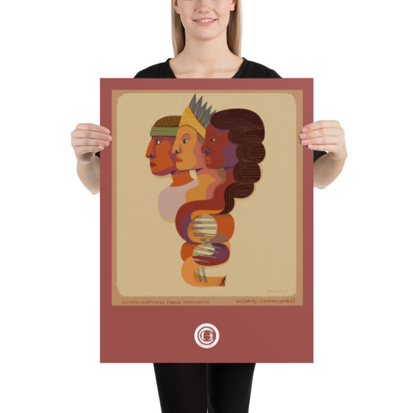 Póster de ilustración - Historias genómicas de pueblos originarios