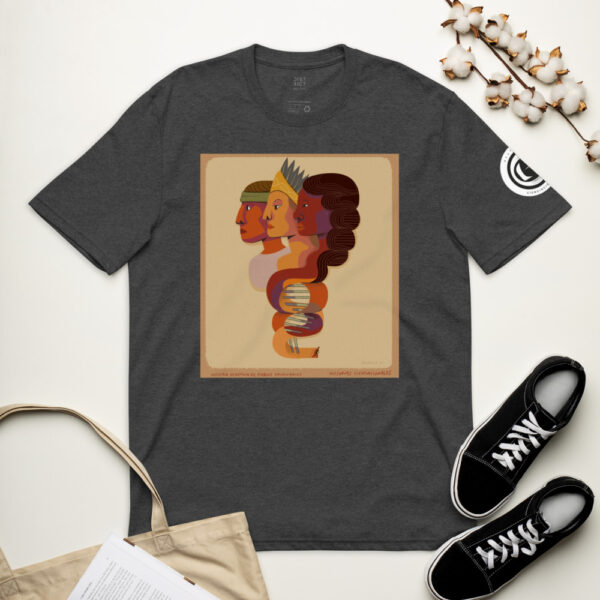 Camiseta reciclada unisex con diseño - Historias genómicas de pueblos originarios