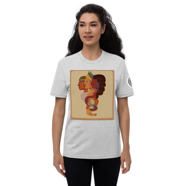 Camiseta reciclada unisex con diseño - Historias genómicas de pueblos originarios - Imagen 3